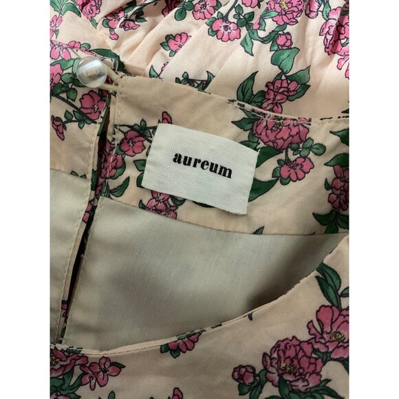 AUREUM Floral Tiered Puff Sleeves Maxi Dress size Small* - Picture 4 of 12